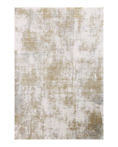 an area rug with white and beige paint on the ground, in front of a white background