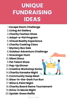 the ultimate guide to unique fundraiser ideas