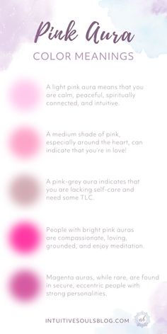 the pink aura color meanings guide