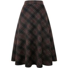 Back Partial Elastic Waistband, Side Invisible Zipper Clsoure High Waist, Side Slant Pockets, Around Ankle Length ( 84cm/33inches ) Soft & Warm Thick Plaid Wool Blended Fabric, Very Comfortable To Wear, Suitable For Winter And Fall. Womens Fall/Winter Thick Warm Wool Skirts High Waisted Plaid Flared A-Line Maxi Long Woolen Tartan Skirts For Ladies/Juniors/Seniors. Hand Wash With Water Less Than 30 Degree/ Machine Wash Gently/ Do Not Bleach/ Hang Dry/ Iron On Low Heat Tartan Skirts, Long Flare Skirt, Skirt Png, Brown Pleated Skirt, Long Plaid Skirt, Long A Line Skirt, White Lace Skirt, Utility Skirt, Plus Size Fall Outfit