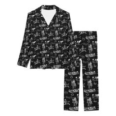 Ranch Life Women's Western Pajama Set Take a ride to the Wild West with our 2 Piece Pajama Set! This cozy cowgirl set has everything you need for a night of relaxin' where you can hunker down in rustic western style. Get ready for some peace and quiet - yeehaw! 100% Polyester Top features a notch collar, long sleeves, and front button closure. Trousers feature an elastic waist and two-sided pockets. Two piece set. Comfy and smooth fabric. The women's two-piece pajamas are breathable and skin-fri Girl Lifestyle, Peace And Quiet, Ranch Life, The Wild West, Notch Collar, Plus Size Shopping, Country Girl, Polyester Top, Notched Collar