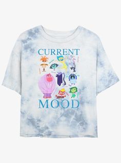 Please Note: wash pattern may varyLightweight 100% combed ring spun cottonWash cold; dry lowImportedListed in women's sizes Pixar Inside Out, Cropped Graphic Tees, Crop Top Designs, Inside Out 2, Girls Tie, Disney Tees, Current Mood, Cropped Tee, Womens Tie