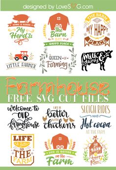 farm house svg cut files