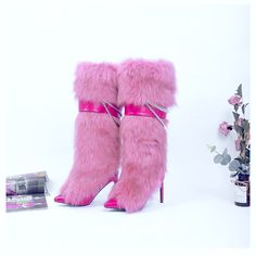 Pink Fluffy Boots For Women Knee High Wide Calf With Heel Fluffy Sexy Womens Snow Boots Fashion Winter Warm Women Boots Elegantes Dress Boot Shoes-Wore Once To The Pink Friday 2 Tour. In Original Package Womens Snow Boots, Fluffy Boots, Dress Boot, Boot Shoes, Pink Friday, Snow Boots Women, Women Boots, Wide Calf, Fashion Winter