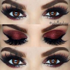 Burgundy Koleksi Makeup, Makeup Cantik, Make Up Designs, Drag Make-up, Smink Inspiration, Pinterest Makeup, Makijaż Smokey Eye, Makeup Hacks, Trendy Makeup