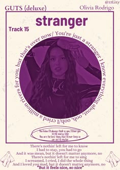 Stranger- guts- guts deluxe- Olivia Rodrigo- poster- music poster Olivia Rodrigo Receipt, Olivia Rodrigo Poster Vintage Guts, Traitor Olivia Rodrigo, Olivia Rodrigo Poster, Always Thinking Of You, Sea Wallpaper