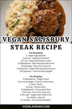 Vegan Salisbury Steak Recipe Vegan Salisbury Steak Beyond Meat, Vegan Meat Recipes Plant Based, Vegan Salisbury Steak, Veg Meatballs, Vegan Groceries, Comfort Pasta Dishes, Vegan Meat Recipe