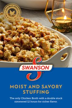 the cover of swanson's most and savory stuffing