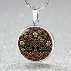 Celtic Tree of Life Necklace, a personalized piece of Junes birth flower jewelry featuring a Honeysuckle charm pendant and inspired by Yggdrasil, is the perfect gift for her on Valentines Day, Mothers Day or her Birthday. ➜ Our Celtic Tree of Life Jewelry is made of high quality surgical steel with a graphic image that's printed directly onto the steel surface with a shatterproof liquid glass coating and includes an 18k gold finish option. ➜ Our Engraved Celtic Tree of Life Pendant Necklaces are Life Jewelry, Tree Of Life Jewelry, Celtic Tree Of Life, Celtic Tree, Snake Necklace, Glass Coating, Tree Of Life Necklace, Tree Of Life Pendant, Sweet Fragrances