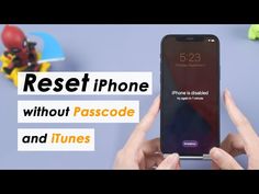 someone is holding up their cell phone with the text reset iphone without passcode and ituness