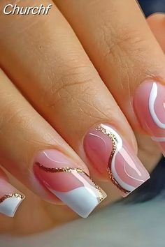 Nagel Tips, Colorful Nails, Fake Nails With Glue, Diy Nail Art, Nail Art Hacks, Fancy Nails, Short Acrylic Nails, Nail Arts