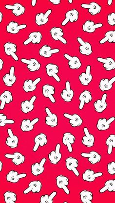 mickey mouse pattern on a red background with white outlines in the shape of ears