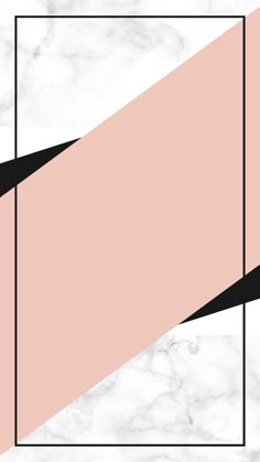 a pink and black rectangle on a white marble background with an abstract design in the middle