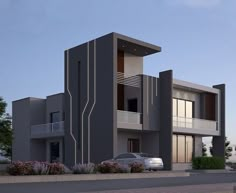 Home Front Wall Design, Corner Elevation, Modern House Front Elevation, House Front Elevation Design, Minimalist Landscaping, House Projects Architecture, House Front Elevation