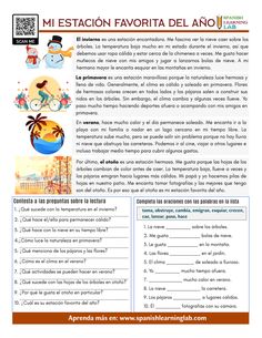 the spanish version of an activity for children