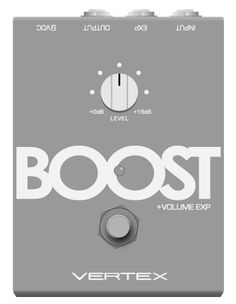 an overdrive pedal with the words boost on it