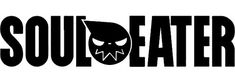 the logo for soul eaters, with an evil face on it's head