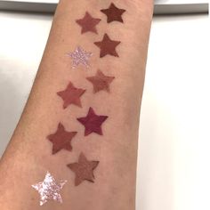 Welcome to the Shelly Stickers Section of Shelly Saves the Day! Makeup Swatch Stencil Stickers are a simple way to get clean swatches for your makeup shots. This listing includes 1 single use stencil/sticker that includes 10 sections of Stars.  The size of each individual sticker is measured on the outside edge of the sticker and measures 1.875 inches x 5.25 inches.   Instructions for use:  1) Clean your swatch surface area and make sure that it is free of debris or oils. It's best to remove any lotions you may have on area for best adherence.  2) Peel off the stencil from the backing paper and place the adhesive side down on the desired area.  3) Apply pressure to the stencil and check all edges for adherence without any bubbles or breaks. 4) Fill in you stencil with desired product if yo Minimal Makeup Look, Stencil Stickers, Indie Makeup, Pale Girl, Star Stencil, Hooded Eye Makeup, Cupids Arrow, Shades Of Burgundy, Fair Skin Tone