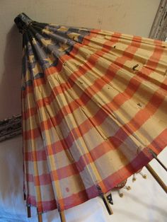 Angelic Accessories, Paper Parasol, Vintage Patriotic, Primitive Americana, American Summer, Happy Birthday America