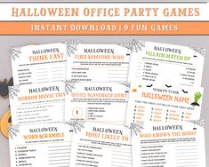 printable halloween office party games for kids