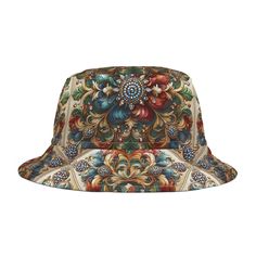 First, it protected fishermen from rain in the 1900s. Now, the personalized bucket hat is making its way to the very top of fashion picks for all ages. Choose the seam lines, add your zaniest designs and patterns on the bucket hat and make a modern wardrobe staple come to life.  .: Material: 100% polyester .: Available in 2 sizes .: Two stitching color options to pick from .: Sewn-in label .: Made in USA Vintage Bucket Hat With Curved Brim For Outdoor, Vintage Outdoor Bucket Hat With Curved Brim, Vintage Curved Brim Bucket Hat For Outdoor, Vintage Multicolor Wide Brim Bucket Hat, Vintage Multicolor Curved Brim Bucket Hat, Vintage Multicolor Bucket Hat With Short Brim, Vintage Multicolor Bucket Hat, Vintage Bucket Hat With Flat Brim For Summer, Vintage Multicolor Sun Hat With Curved Brim