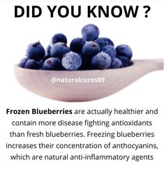 Blue Foods, Diet Program, Health Knowledge, Frozen Blueberries, Good Health Tips