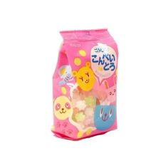 a pink bag filled with lots of gummy bears