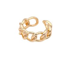 Stunning gold filled chunky chain link style ring. Adjustable Chain Link Ring, Link Ring, Bold Jewelry, Linking Rings, Gold Filled Jewelry, Simple Outfits, Chain Link, Gold Filled, Take That