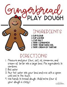 a gingerbread play dough recipe with instructions