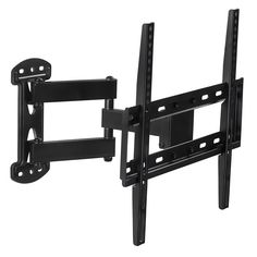 two large black tv wall mounts on white background