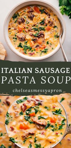 Italian Sausage Pasta Soup Dinner With Italian Sausage Easy Recipes, Sweet And Hot Italian Sausage Recipes, Italian Sausage Pasta Soup, Bulk Italian Sausage Recipes, Ground Mild Italian Sausage Recipes, Recipes Using Sweet Italian Sausage, Italian Pasta Soup, Italian Sausage Meals, Spicy Italian Sausage Recipes