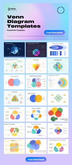 Venn Diagram Templates | PowerPoint Templates Venn Diagram Design, Set Theory, Templates Powerpoint, Data Visualization Design, Venn Diagram, Diagram Design, Powerpoint Template Free