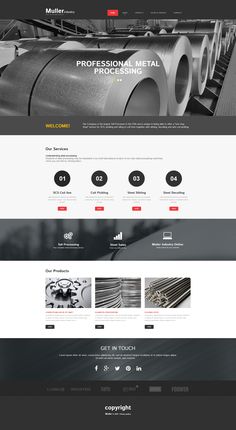 the website design for manufacturing company