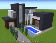 Modern Minecraft House, Minecraft Modern City, Rumah Minecraft Sederhana