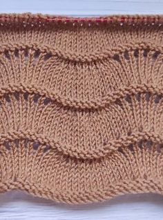 a close up of a knitted piece of cloth