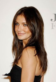 Cameron Diaz Hair, Dark Brown Hair Rich, Hair Color Auburn Brown, Blonde Lowlights, Rambut Brunette, Brown Hair Shades, Brown Hair Blue Eyes, Chocolate Hair, Chocolate Brown Hair