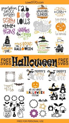 halloween svt files for silhouettes and crickles, including pumpkins, ghost