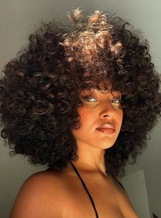 Dyed Curly Hair, Big Hair Dont Care, Short Curly Wigs, Afro Hair, Hair Color Dark