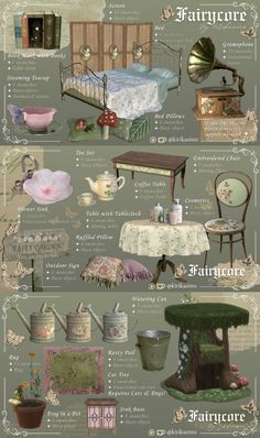 a poster with many different types of furniture