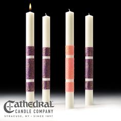 1 1/2 X 17 Advent Candle - 51% Beeswax (3 Purple, 1 Rose) Advent Candle, Candle Lite, Church Candles, Christmas Church, Advent Candles, 1 Rose, Natural Candles, Light Of The World, Christian Church