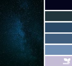 the night sky is filled with stars, and there are color swats to choose from