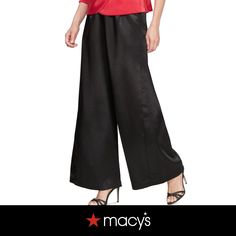 in stock Alex Evenings, Satin Pants, Petite Outfits, Petite Dresses, Black Pants, Wide Leg Pants, Wide Leg, High Rise, In Store