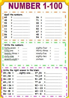 a printable number 1 - 100 game with numbers on the front and back side