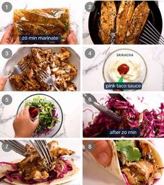 the steps in how to make chicken fajita