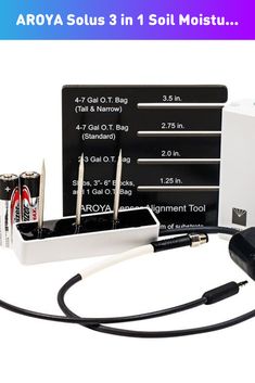 an array of batteries and other items are shown in this image with the text aroya sous 3 in 1 soil moisture test