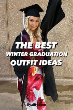 Graduation Guest Outfit Ideas: Find the Perfect Look for the Occasion Fall Graduation Dresses, Winter Graduation Dresses College, Graduation Dress Winter College, Graduation Outfit Ideas Cold Weather, Autumn Graduation Outfit, Black Graduation Dress College Winter, What To Wear For Graduation Pictures, Graduation Outfit Ideas Graduate School, Winter Graduation Party Outfit