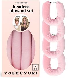 the velvet headless blowout set in pink is packaged for $ 5 99 each