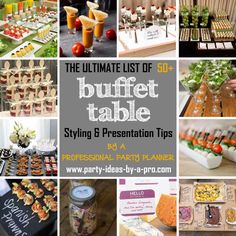 the ultimate list of buffet table styling and presentation tips