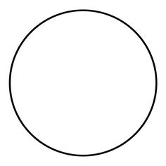 a black and white drawing of a circle with one end facing the other direction,