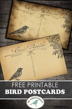 free printable bird postcards are perfect for any occasion